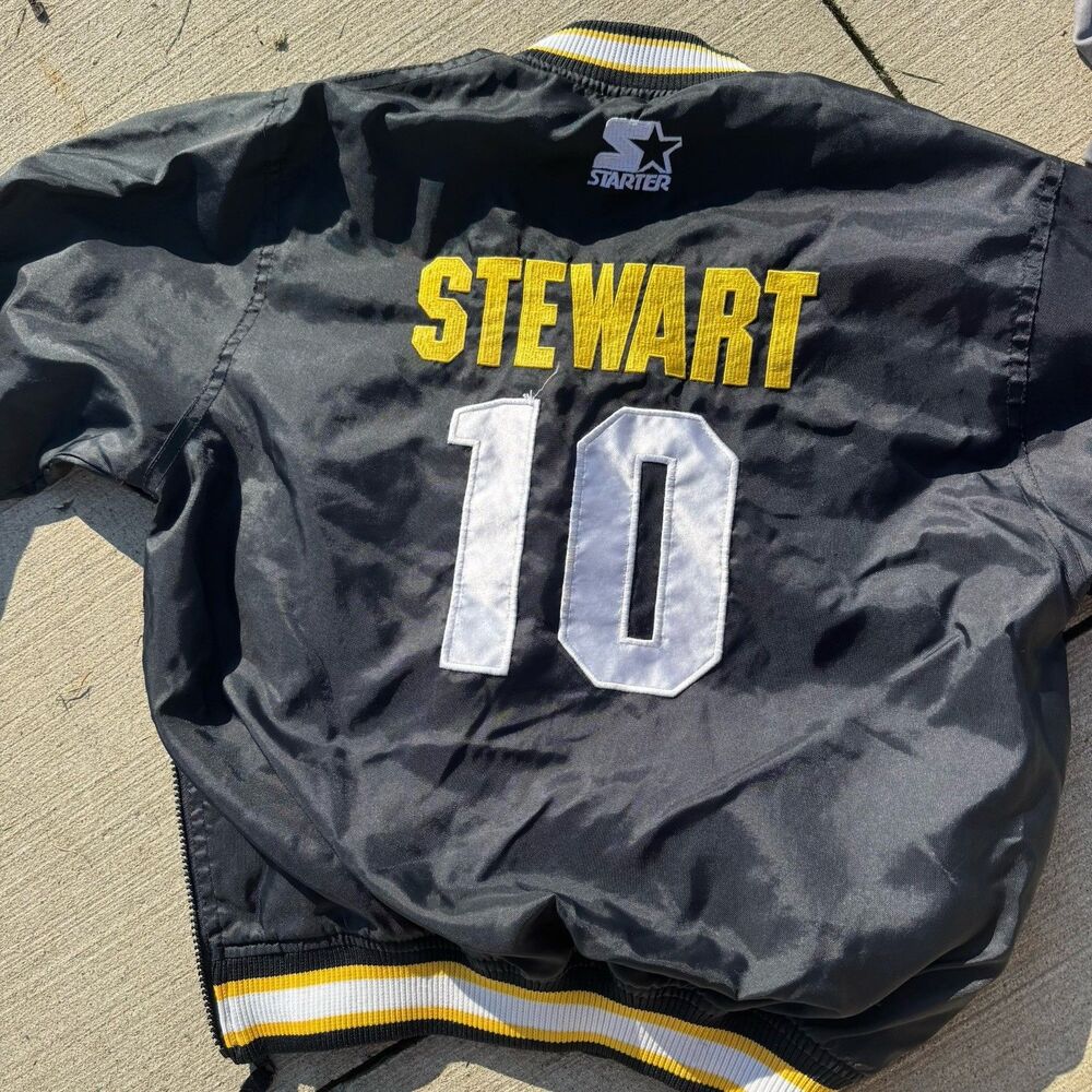 Vintage Starter Pittsburgh Steelers Youth M Jacket Kordell Stewart #10 Pullover